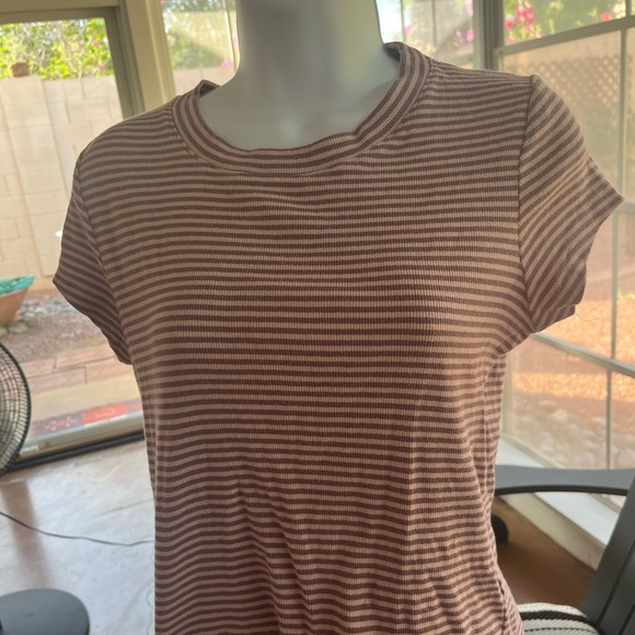 Madewell Tops - Madewell Pink and purple striped shirt